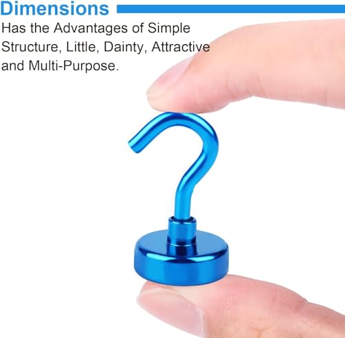 Magnetic Hooks 20pcs 30lbs+ Cruise Essentials 2026 Magnet Hook Blue (Blue / 0.63in)