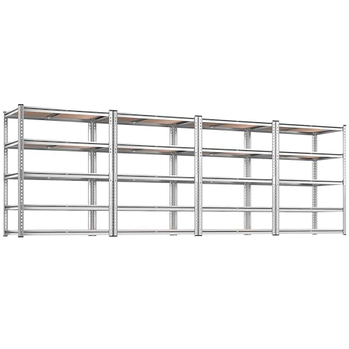 2020LBS Garage Shelving Heavy Duty Metal Shelving 5 Tier Storage Shelves (Galvanized)