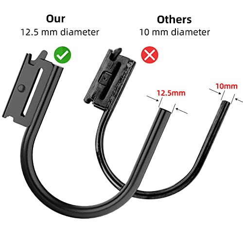 10PCS Heavy Duty E Track 5" J Hooks (4"(10Pack-Black))