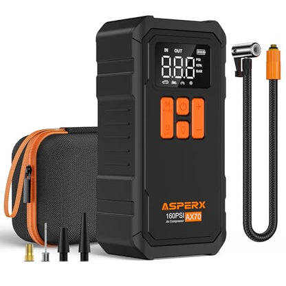 Tire Inflator Portable Air Compressor (Black)