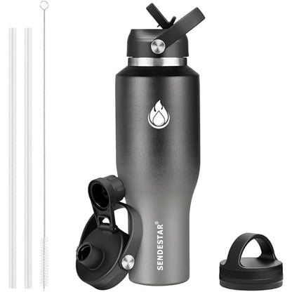 40oz Stainless Steel Water Bottle (Gray / 40 Ounces)