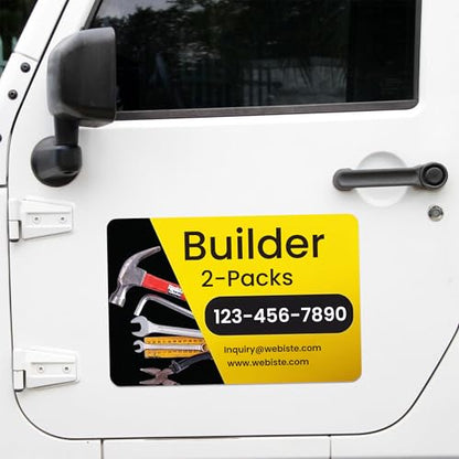 Custom Car Magnet Signs for Builder and Contractor (18"x24" Builder)