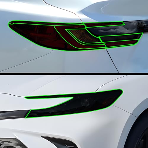 Full Headlight Taillight Tint Kit Compatible with Toyota Camry 2025 (Full Kit / Dark Smoke)
