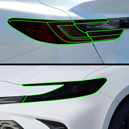 Full Headlight Taillight Tint Kit Compatible with Toyota Camry 2025 (Full Kit / Dark Smoke)