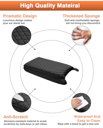Custom for 2026 2025 BMW X3 Center Console Cover Armrest Cover for BMW X3 Arm Rest Cushion Pad Leather Middle Console Cover Armrest Seat Box Protector BMW X3 Accessories Anti (Size for BMW X3 2025-2026)
