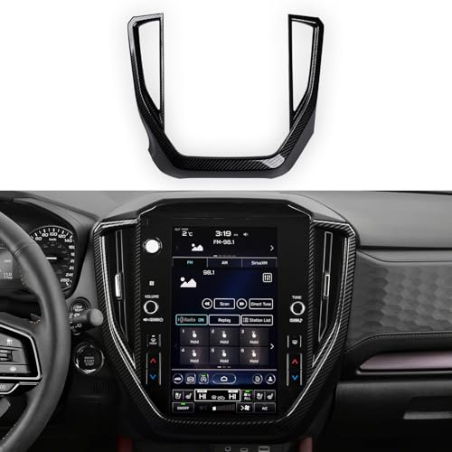 Car Center Console Navigation Panel Sticker ABS Carbon Fiber Decal Interior Trim Only for Subaru Forester 2025 2026 Accessories (Center Console Navigation Decal)