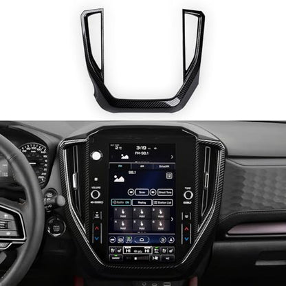 Car Center Console Navigation Panel Sticker ABS Carbon Fiber Decal Interior Trim Only for Subaru Forester 2025 2026 Accessories (Center Console Navigation Decal)