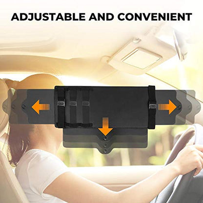 Car Sun Visor Sunshade Extender (Black / 1 Pack)