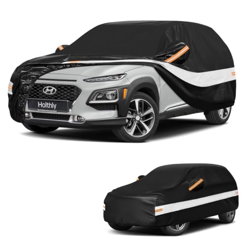 10 Layers SUV Car Cover Custom Fit for Hyundai Kona (Black Gray / Custom Fit for Hyundai Kona)