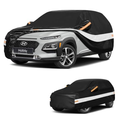 10 Layers SUV Car Cover Custom Fit for Hyundai Kona (Black Gray / Custom Fit for Hyundai Kona)