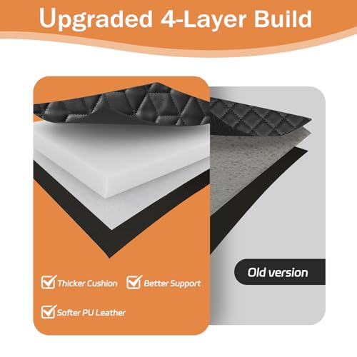 Upgraded Rolling Creeper Mat for Mechanics (Black)