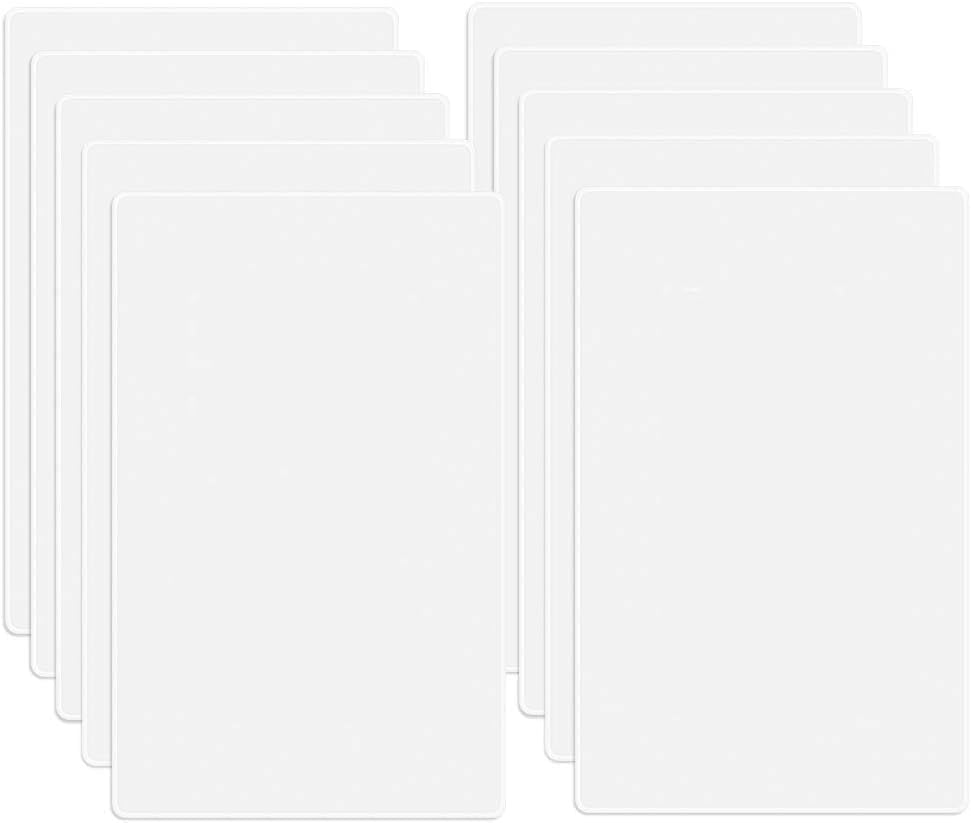 1 Gang Screwless Blank Wall Plate Cover Blank Switch Outlet Electrical Faceplate for Light Switch (10 Pack / Single Blank-White)