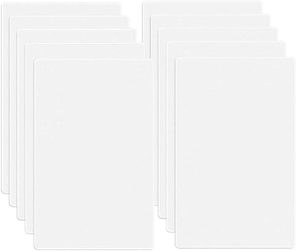 1 Gang Screwless Blank Wall Plate Cover Blank Switch Outlet Electrical Faceplate for Light Switch (10 Pack / Single Blank-White)