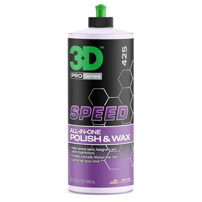 Speed All-In-One Polish & Wax – Scratch & Swirl Remover, Clear Coat Safe Paint Sealant – High Gloss Finish, Easy Application – 32oz – Made in USA (32 Fl Oz (Pack of 1))
