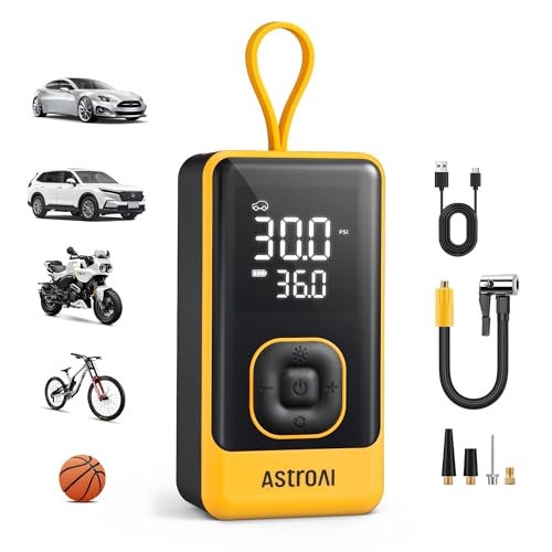 L7 Air Tire Inflator Portable Air Compressor (Yellow)