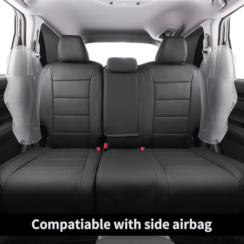 CRV Car Seat Covers Custom Fit for Honda 2023 (Leatherette(Black) / 2023-2026 CRV LX,EX,EX-L,Sport,Hybrid,Trailsport)