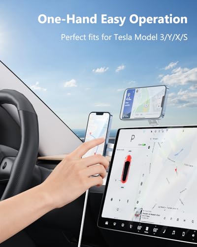 Magnetic Tesla Phone Holder (Silver / Charging)