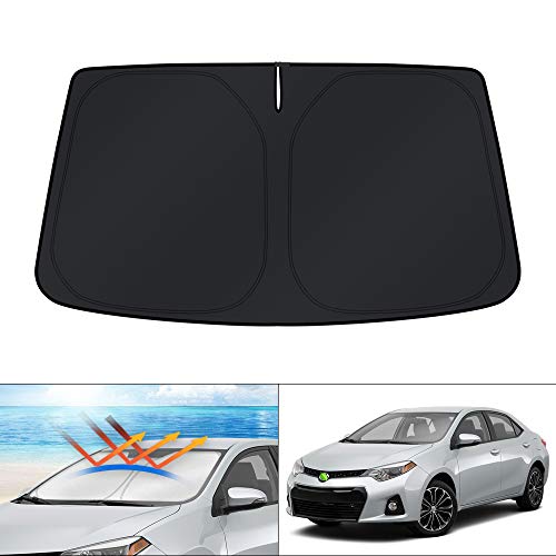 Windshield Sun Shade Custom Fit for Toyota Corolla 2014 2015 2016 2017 2018 2019 Window Accessories Shade Foldable Sun Visor Block Sun UV Rays Keep Car Cooler (For | Toyota Corolla 2014-2019)