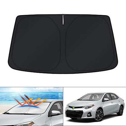 Windshield Sun Shade Custom Fit for Toyota Corolla 2014 2015 2016 2017 2018 2019 Window Accessories Shade Foldable Sun Visor Block Sun UV Rays Keep Car Cooler (For | Toyota Corolla 2014-2019)