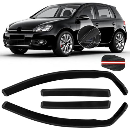 in Channel Rain Guards Fit for Volkswagen Golf MK6 Hatchback 2010 (For 2010-2014 Golf MK6 Hatchback)
