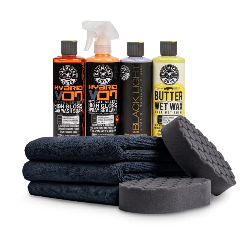 Black Car Care Kit for Dark Paint (Kit - 9 Items)