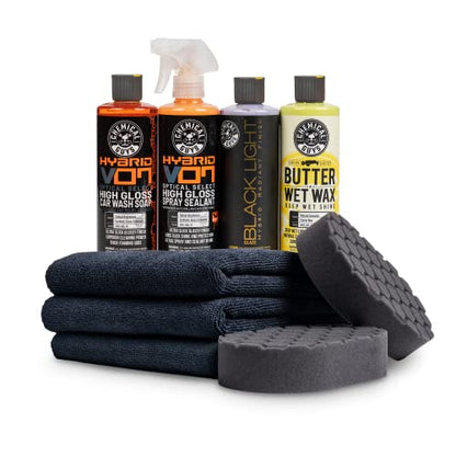 Black Car Care Kit for Dark Paint (Kit - 9 Items)