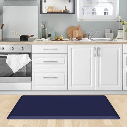 0.8" Thick Kitchen Mat Cushioned Anti Fatigue Rug Comfort Floor Mats (Blue / 70"L x 24"W x 0.8"Th)
