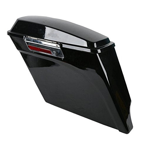 Motorcycle 5" Stretched Saddlebags with Black Conversion Brackets Fit For Harley Softail Deluxe Heritage Softail 1984