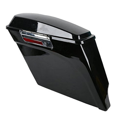Motorcycle 5" Stretched Saddlebags with Black Conversion Brackets Fit For Harley Softail Deluxe Heritage Softail 1984
