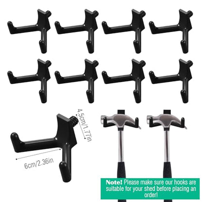 8 Pcs Shed Storage Tool Hooks Accessories Compatible with Suncast (V Shaped)