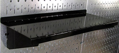 Pegboard Organizer 4 ft. Metal Pegboard Standard Tool Storage Kit with Galvanized Toolboard and Black Accessories (Metallic Pegboard with Black Accessories)