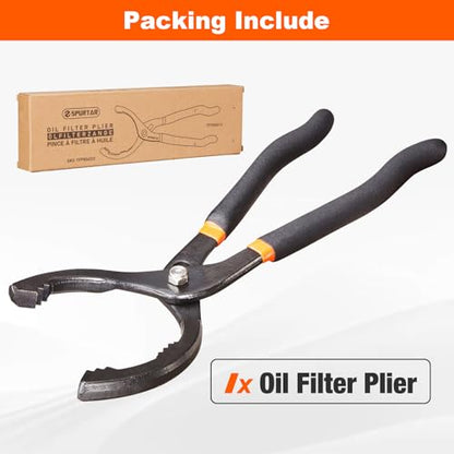 12'' Oil Filter Pliers Adjustable Oil Filter Wrench Universal (12" Pliers: 2-1/2" - 4-1/2")