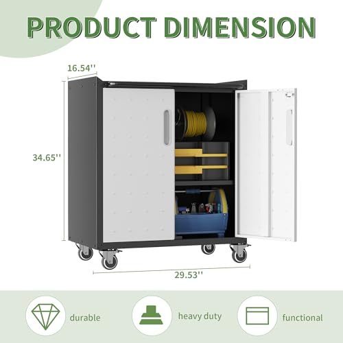 Garage Tool Cabinet Set (Black & Grey)