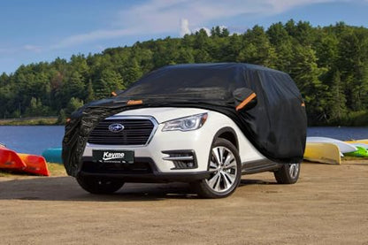 7 Layers Waterproof SUV Car Cover for Subaru Ascent 2018 (PE-Black / Custom Fit Subaru Ascent)