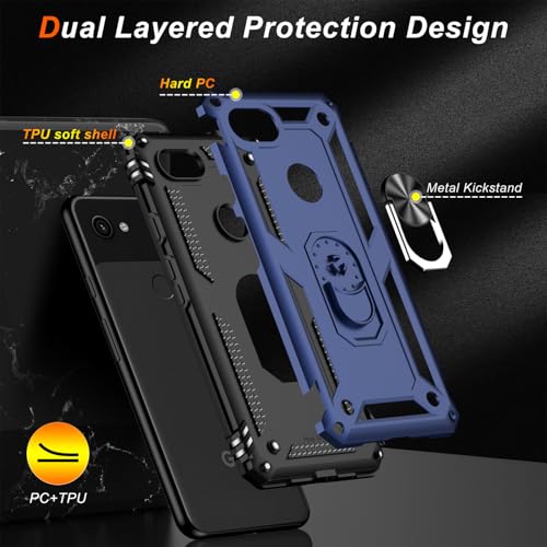 for Google Pixel 3A XL Case with Screen Protector (Blue / Google Pixel 3A XL)