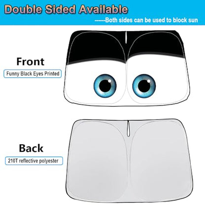 Windshield Sun Shade for 2017 (Black / Tesla Model Y/3 (Custom Fit))