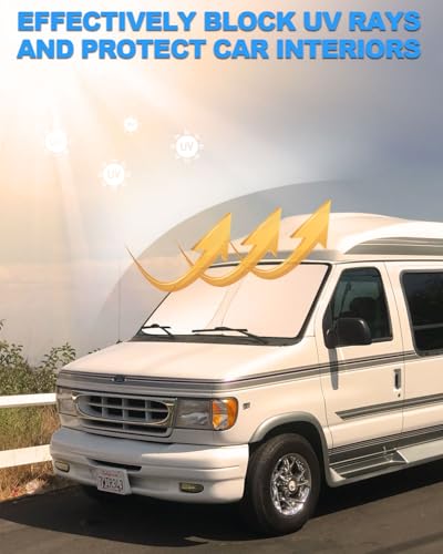 Front Windshield Sunshade fit for Ford Econoline E (Fit for Ford Transit 2015-2026)