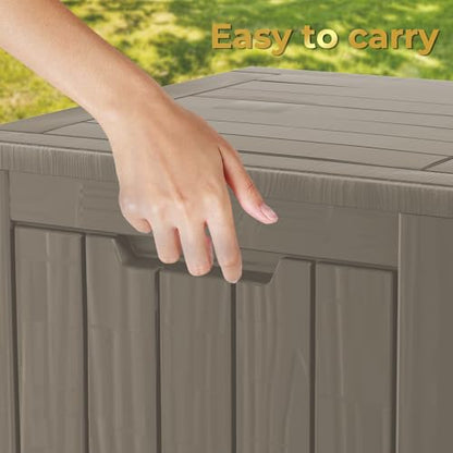 35 Gallon Lockable Resin Deck Box (Gray / 35 gallons)