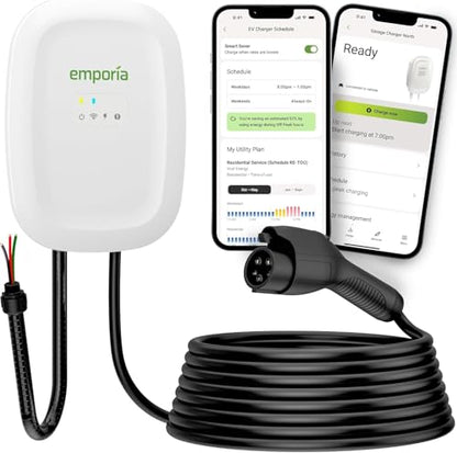 Level 2 EV Charger w (White / Hardwired J1772)