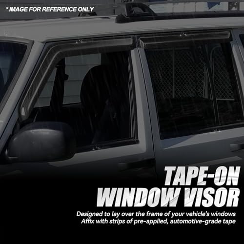 4PCS Tape On Window Visors for 1984 (84-01 Jeep Cherokee)