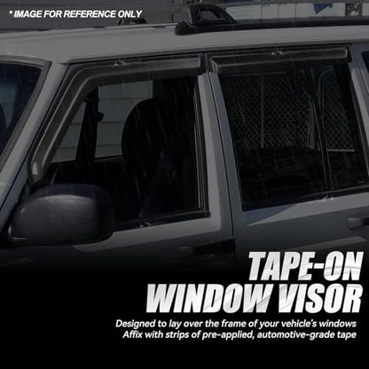 4PCS Tape On Window Visors for 1984 (84-01 Jeep Cherokee)