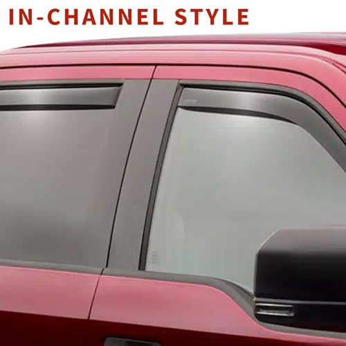 in Channel Rain Guards Fit for 2015 (Fit for 2015-2020 F150 SuperCab)