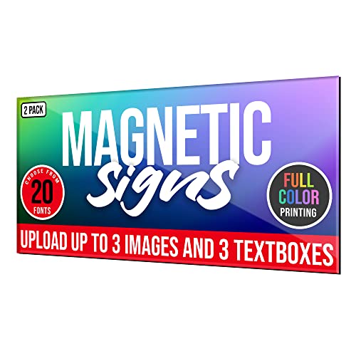 2 Pack Personalized Magnetic Signs for Vehicles (Design C)