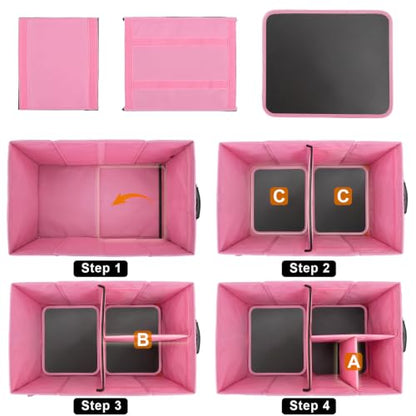 Car Trunk Organizer and Storage for Car (Pink / Medium)