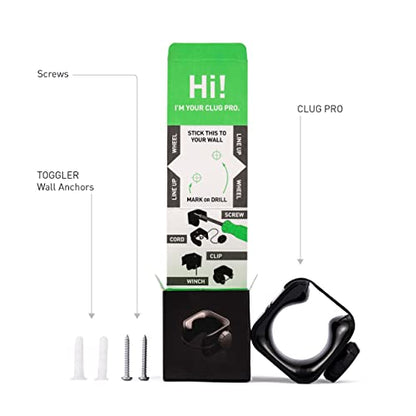 CLUG PRO Wall Mounted Bike Rack (hybrid 33-43mm (1.3 - 1.7"))