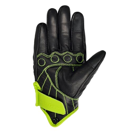 Harssidanza Woman Touch Motorcycle Racing Gloves GL016US Yellow Green L (Large / Yellow Green)