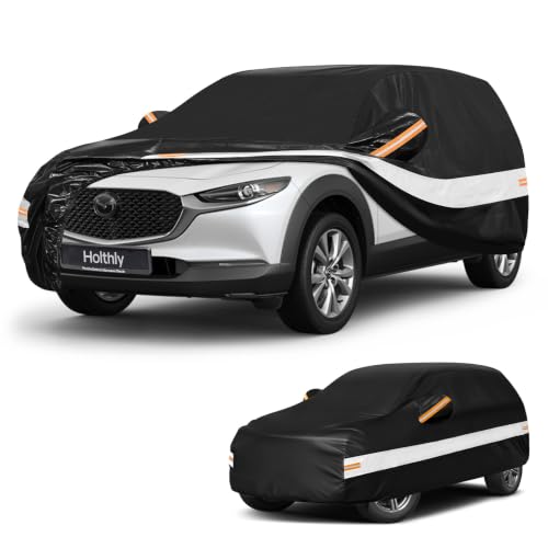10 Layers SUV Car Cover Custom Fit for Mazda CX (Black Gray / Custom Fit for Mazda CX-30)