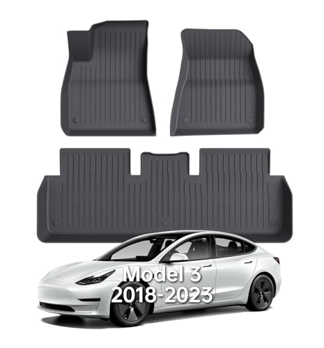 Floor Mats Fits for Tesla Model 3 2023 (3 PCS for Tesla Model 3 2018-2023)