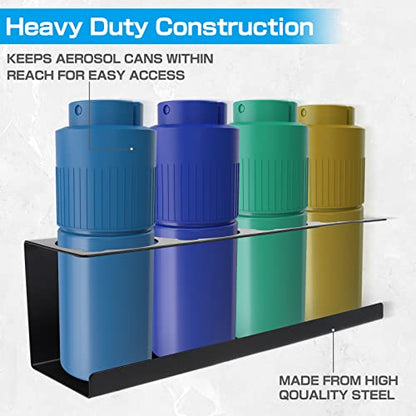 Aerosol Spray Can Holder Rack Organizer (4-Can)