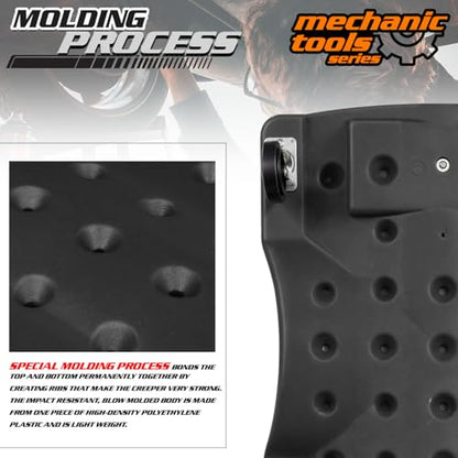 Mechanic Roller Creeper with Padded Headrest (Black / 40")